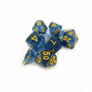 Central Dice – RPG: Glitter Azul e Dourado