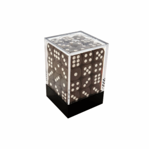 Central Dice – 36 d6 de 12mm: Opaco Marrom e Branco