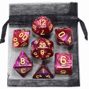 Conjunto de dados RPG - Dark Red